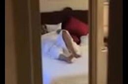 Desi Hindi speaking Indian girl naked in bed talking and flashing to hotel guy