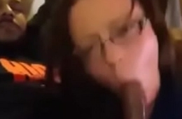 Sexy white chick with glasses sucking deathly dick - PORN897.CLUB