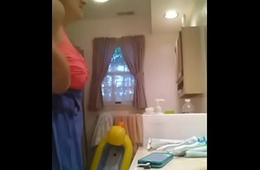 Stepsister in Bathroom Caught by Hidden Cam